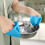 Silicone Oven Mitts Heat Resistant Non-Slip Bright Blue 2