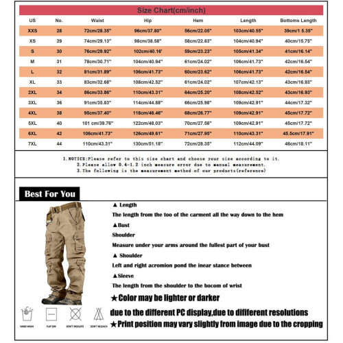 Calça Cargo Masculina, Corte Relaxado, Perna Reta (1 Par) 1