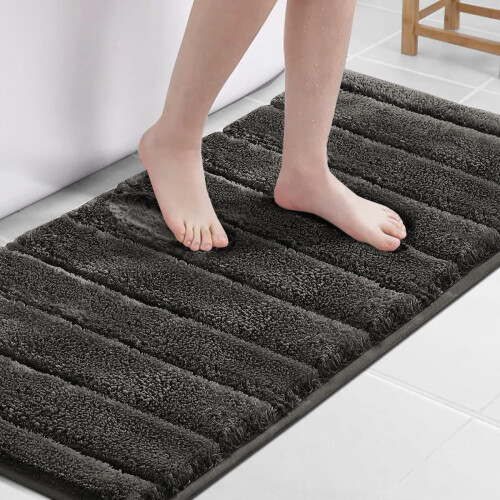 Badmatta i sammet, halkfri, vattenabsorberande, 2 st