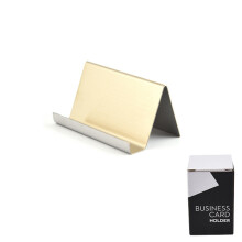 304 Stainless Steel Business Card Holder & Phone Stand – Multi-Functional Desktop Organizer, Compatible with All Phones