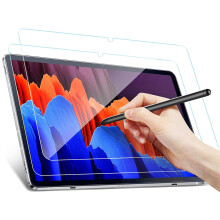 Protector de ecran pentru Galaxy Tab S7FE, pachet de 2, sticlă securizată, duritate 9H, transparență ridicată, strat oleofob antizgârieturi,