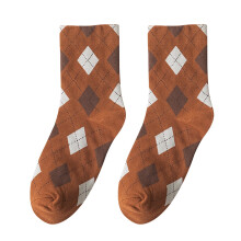 Women's Argyle Cotton Middle Tube Socks