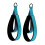 2 Pieces Pilates Double Loop Strap Exercise Strap Beginner D Rings Straps Handle Light Blue 4
