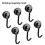 Adjustable Rotatable Punch Free Reusable Removable Kitchen Hardware Hooks, NdFeB Black 1