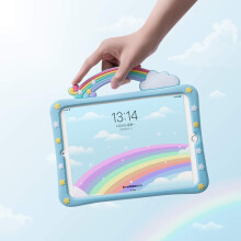 Husă de protecție drăguță, rezistentă la șocuri, pentru iPad Mini5 2019, ușoară, potrivită pentru copii, cu curea de suport încorporată