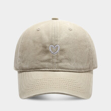 Women's Visors Polyester Duck Tongue Cap Women'S Heart Embroidered Winter Gloves Matching Soft Top,Beige Women's Accessories Visors