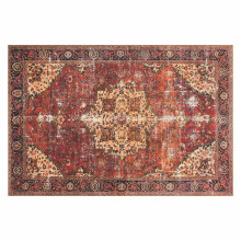 Loren Collection LQ-07 Oriental area rug red navy 2 ft 6 in
