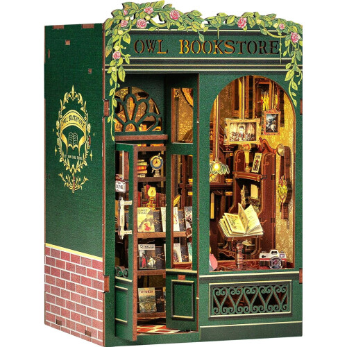Κιτ Book Nook Ξύλινο 3D Παζλ Μίνι Βιβλιοθήκη 139 τεμαχίων