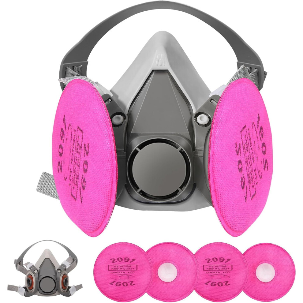 Reusable Half Face Respirator Mask With Filters 962125695472