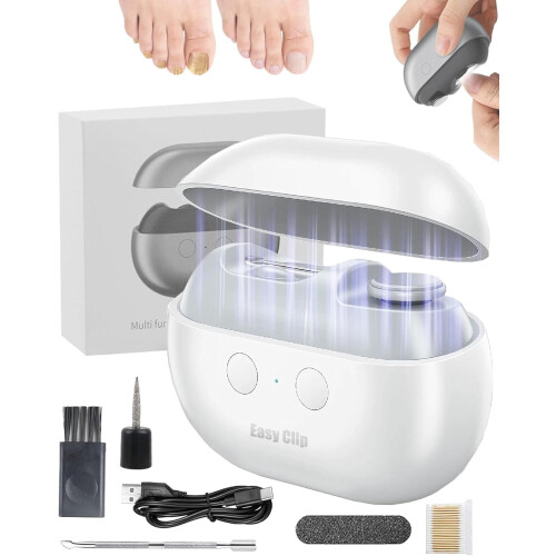 Cortador de unhas elétrico 3 em 1 para idosos com luz