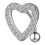 Heart Belly Button Ring Surgical Steel 14G 1