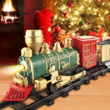 Christmas Electric Train Set with Lights Music Decorations