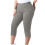 Γυναικείο γκρι παντελόνι γιόγκα Capris Stretch Petite Plus μέγεθος 5XL 1