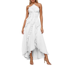 Elegantes, trägerloses, figurbetontes Midi-Sommerkleid für Damen, einfarbig
