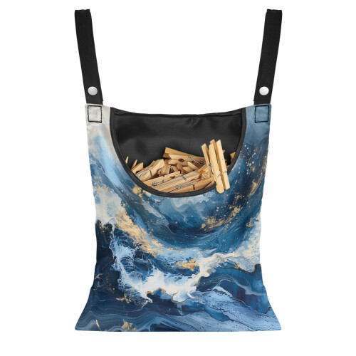 Sac de rangement pour pinces à linge à rayures marbrées (1 pièce)