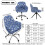 Polyester Stretchable Chair Slipcovers with Classical Flower Pattern, Washable & Removable, Compatible with Swivel Curved Back Chairs 7