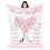 Soft Pink Flannel Throw Blanket with Tree and Heart Design 1