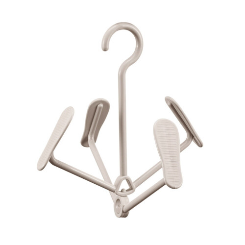 Grey Foldable Shoe Drying Rack PP Material 1 Pack