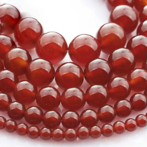 Red Agate Round Beads Natural Stone Strand4mm