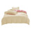 Vaskbart sengetøysett i ensfarget queen size, 4 deler 1