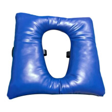 Coussin de siège de chaise percée pour personnes âgées, bleu foncé