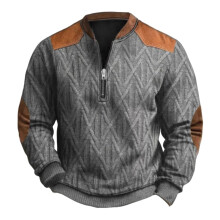 Sweat à capuche homme à imprimé américain rétro, gris clair, taille XXL