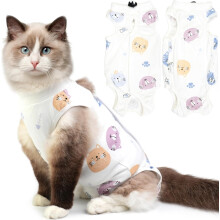 Cat Recovery Suit Breathable Post-Surgery Onesie for Female