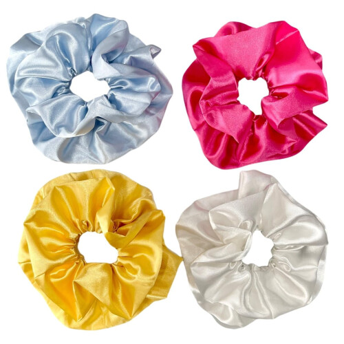 Satin Scrunchie XL for Thick Long Hair Coffee