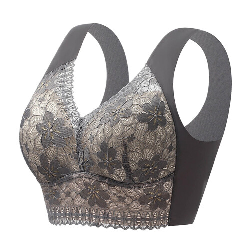 Damen Push-up-Sport-BH Grau L