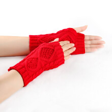 Arm Warmers Women Women's Winter Fingerless Thermal Gloves Knitted Gloves with Thumb Holes Arm Warmers