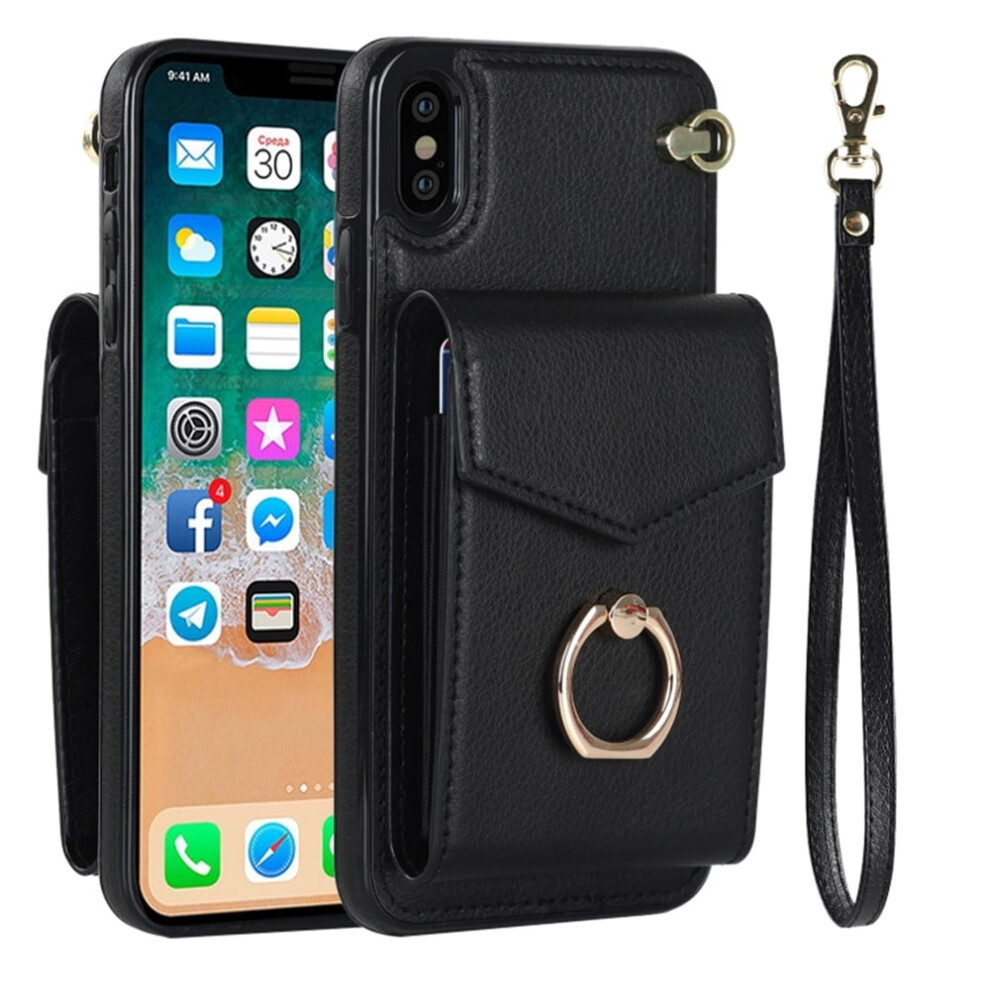 Pu Leather Wallet Case For Iphone Xs Max Black 9065194911854