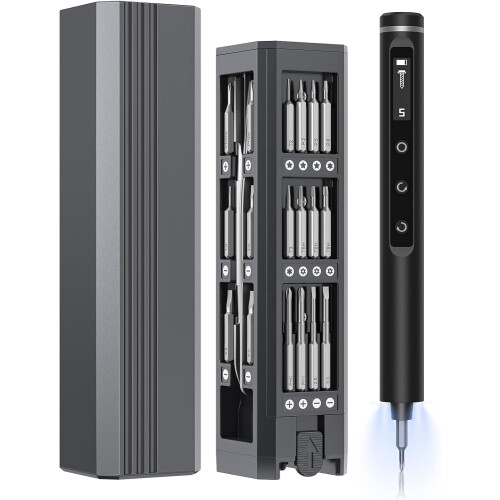 Precision Screwdriver Set for Electronics with OLED Display