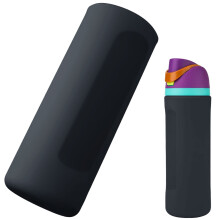 Housse en silicone pour bouteille d'eau de 710 ml (24 oz) – Noire, à l'unité