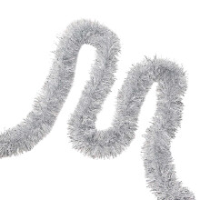 Guirlande de paillettes argentées 2 mètres (6,5 pieds) Intérieur/Extérieur