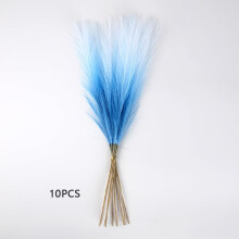 10PCS Artificial Pampas Grass Decor – 21.65" Fluffy Bohemian Reed Stems for Wedding, Home, Vase Arrangement (Hypoallergenic, No Shedding)