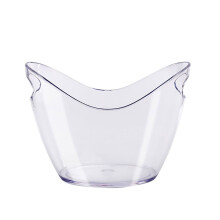 Ovaler Acryl-Eiskübel, 8 Liter, für Champagner und Getränke