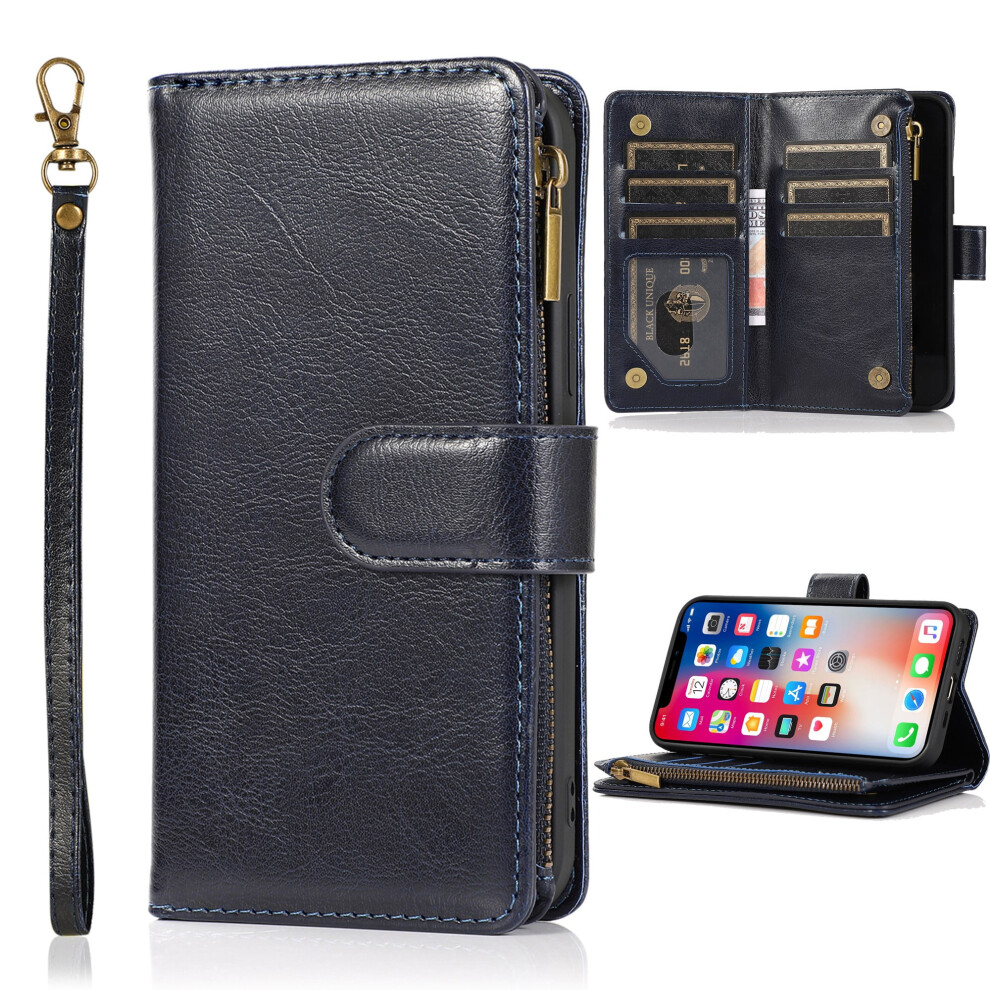 Wallet Case For Iphone Xs Max Â Pu Leather Zipper Flip 9422877615490