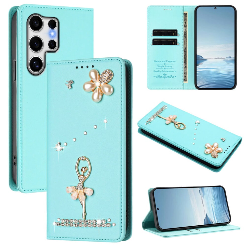 Rfid Blocking Ballet Girl Flip Wallet For Samsung Galaxy 968604566066