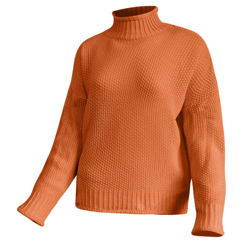 Black Turtleneck Sweater for Women Long Sleeve Solid 1
