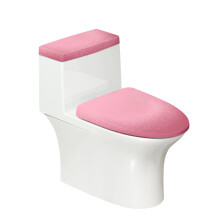 Pink Gradient Toilet Seat Lid Cover with Stretch Elastic