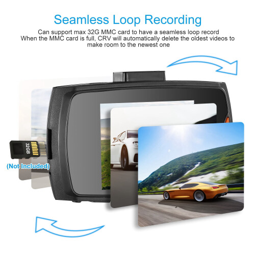 Car DVR 1080P Video Recorder 90 Lens Loop Night Vision 2