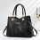 Γυναικεία μαύρη τσάντα Satchel με λαβή στο πάνω μέρος και πολλαπλές τσάντες 2