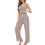 Women's Solid Casual 2-Piece Set Top & Pants Coffee L 1