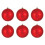 Matte Red Glass Christmas Ball Ornaments 6 Pcs 1