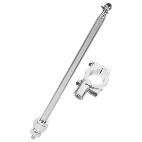 Plated Silver Motorcycle Flagpole Mount for Handlebars 1