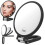 Double-Sided Travel Magnifying Mirror, 20X, Adjustable Handle/Stand, Foldable Handheld Makeup Mirror (Black) 1
