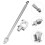 Plated Silver Motorcycle Flagpole Mount for Handlebars 6