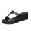 Black Women's Wedge Sandals Casual Thick Sole Platform Open 1