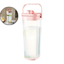 Clear Slim Plastic Water Pitcher with Flip Top Lid and