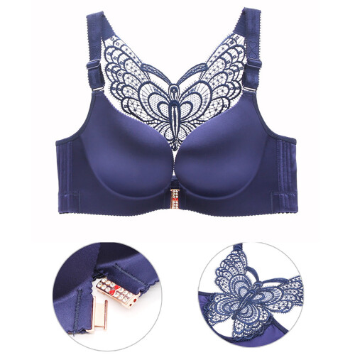 Sutiã de renda sem aro Ozmmyan para mulheres com fecho frontal 1